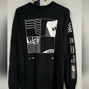 Vans Black Graphic Long Sleeve Shirt